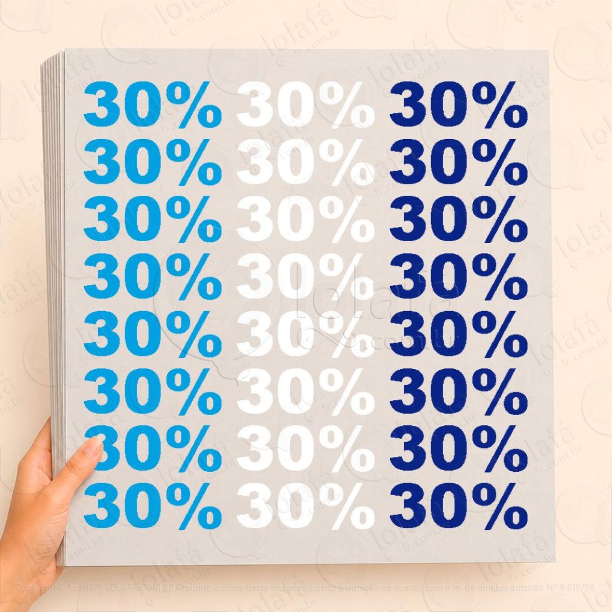 cartela de 30% adesivos para vitrine dia dos pais mod:3