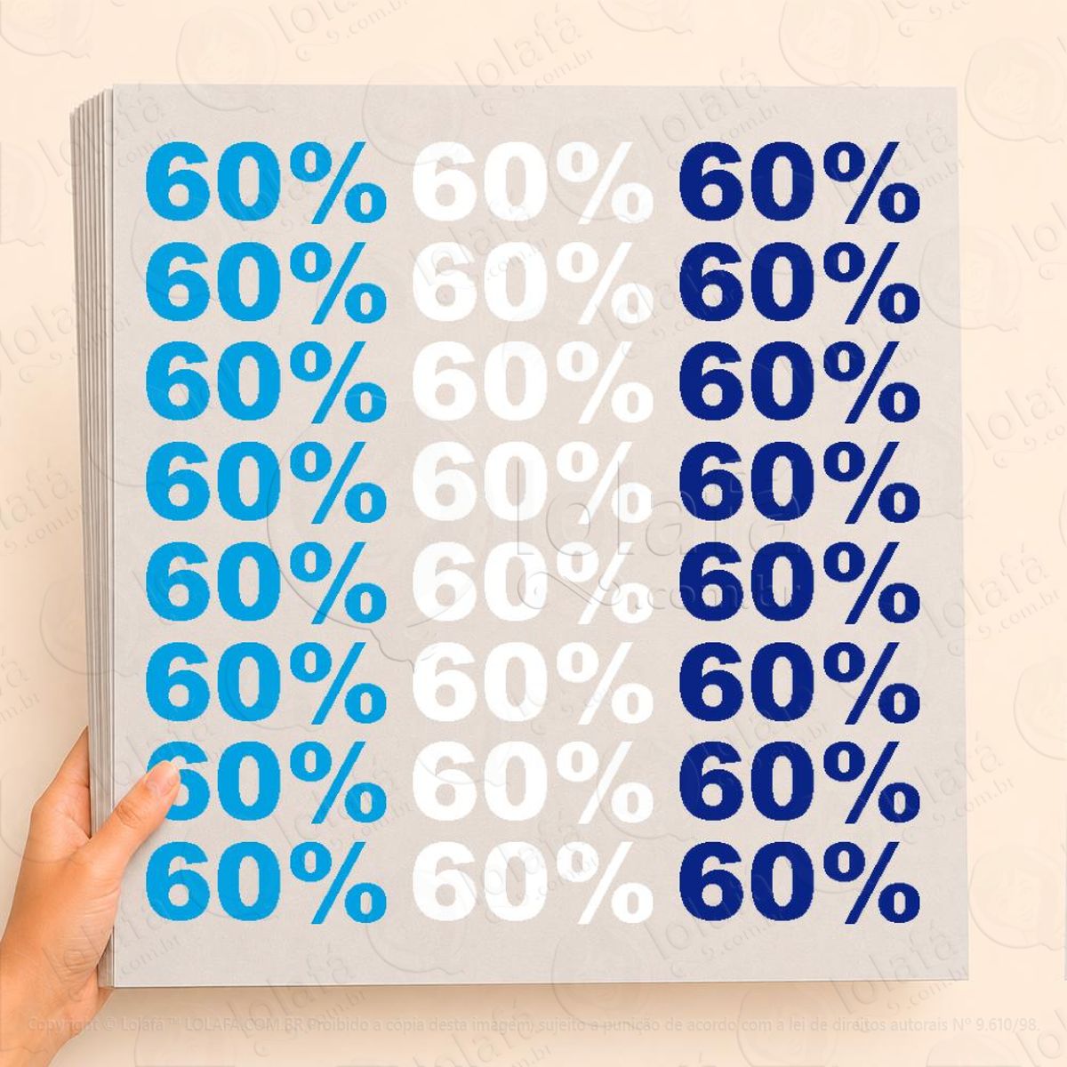 Cartela de 60% Adesivos Para Vitrine Dia Dos Pais Mod:6
