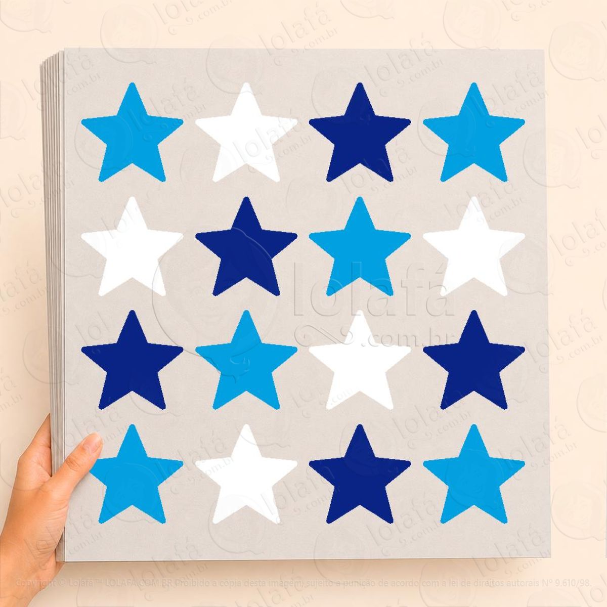 Cartela de Estrelas Adesivos Para Vitrine Dia Dos Pais Mod:26