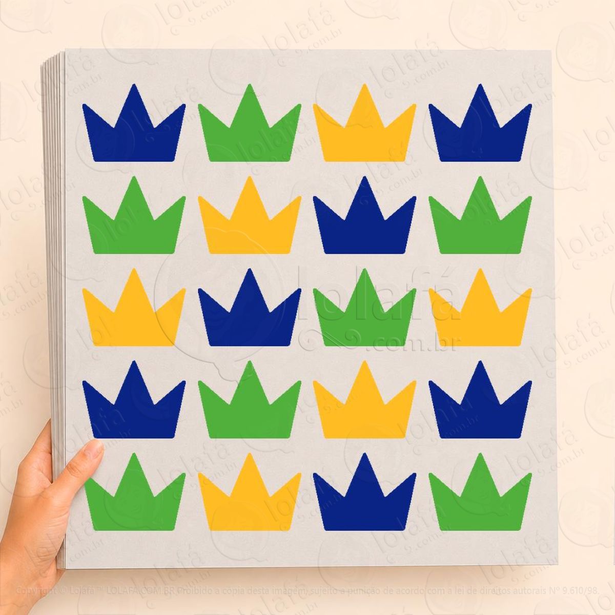 cartela de coroas adesivos para vitrine festa junina mod:25