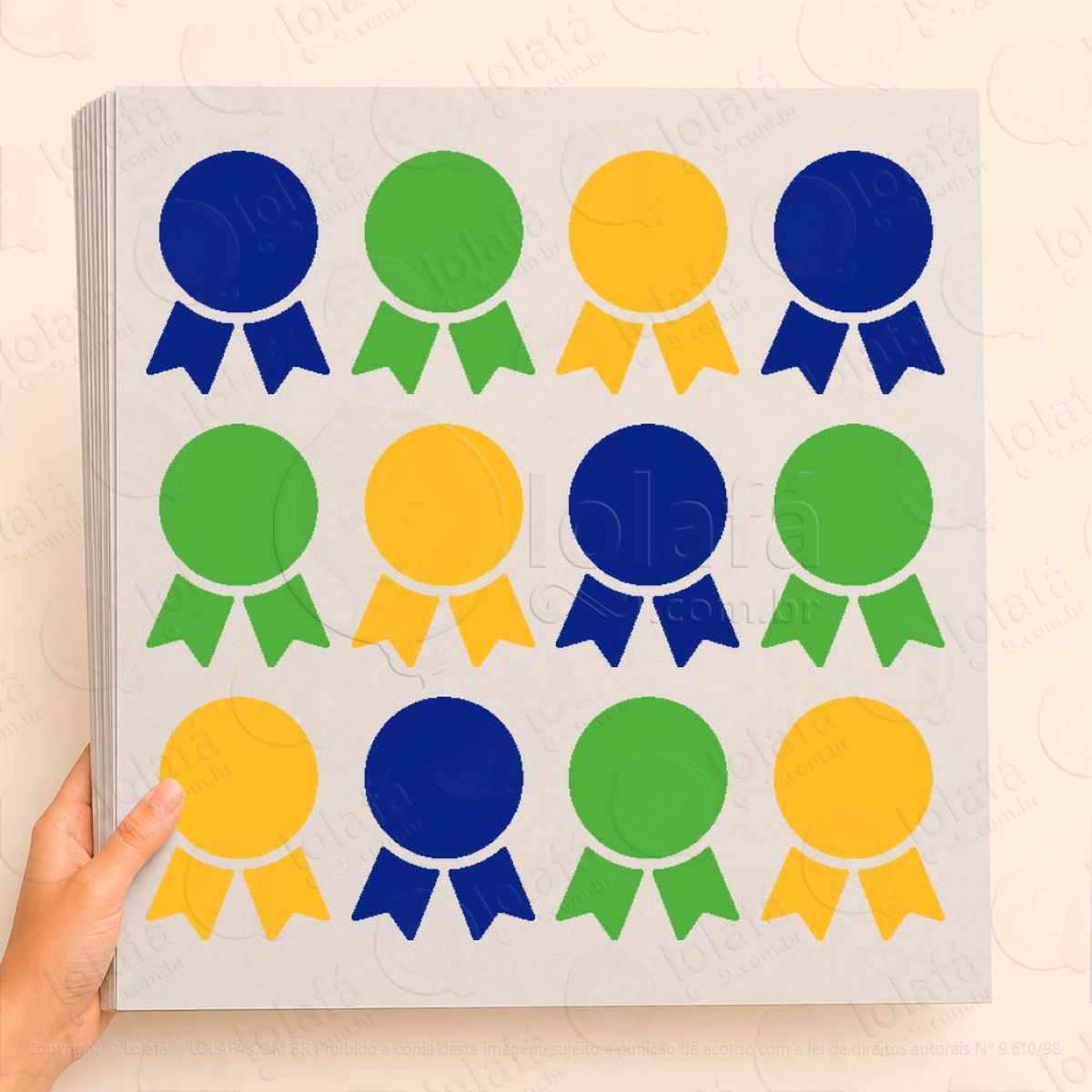 cartela de medalhas adesivos para vitrine festa junina mod:30