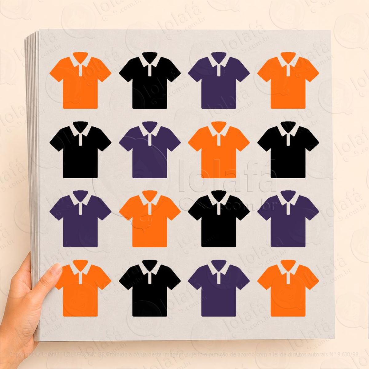 cartela de camisas sociais adesivos para vitrine halloween mod:13