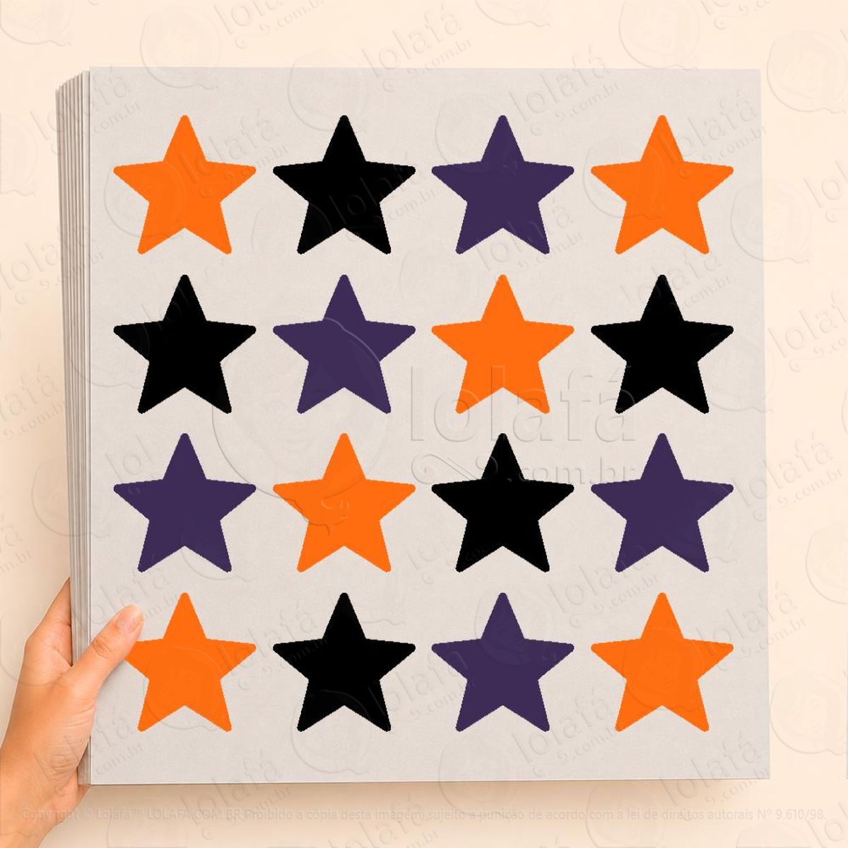 cartela de estrelas adesivos para vitrine halloween mod:26