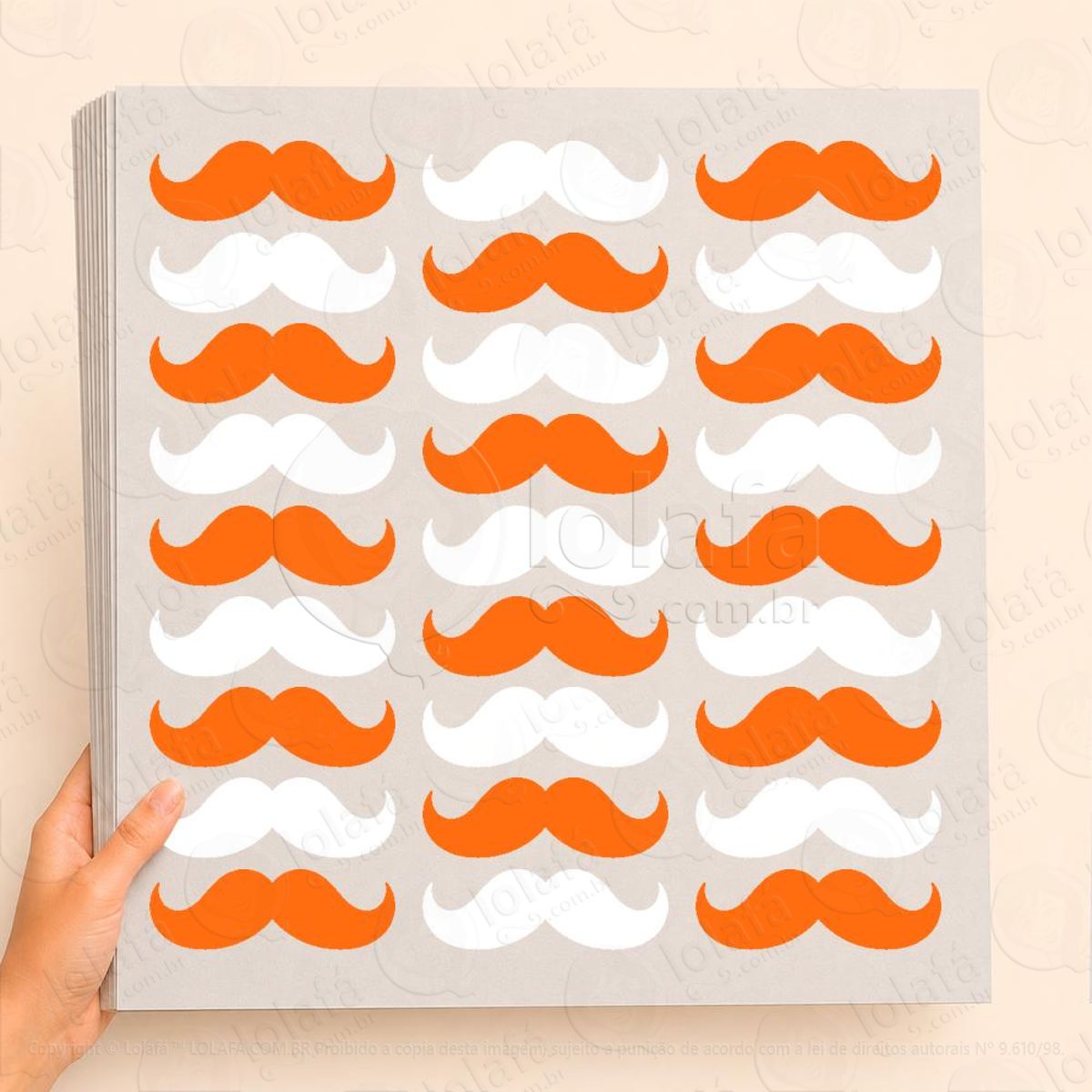 cartela de bigodes adesivos para vitrine outono inverno mod:11