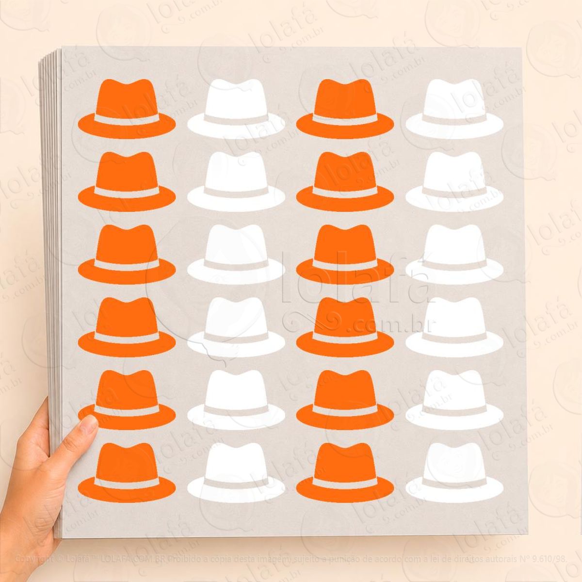 cartela de chapéus adesivos para vitrine outono inverno mod:14