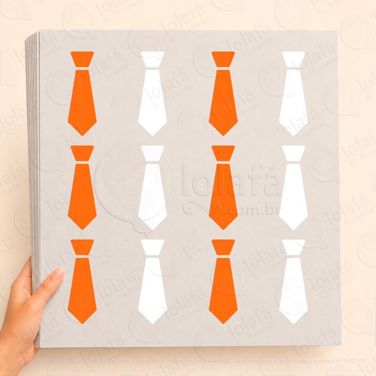 cartela de gravatas adesivos para vitrine outono inverno mod:28