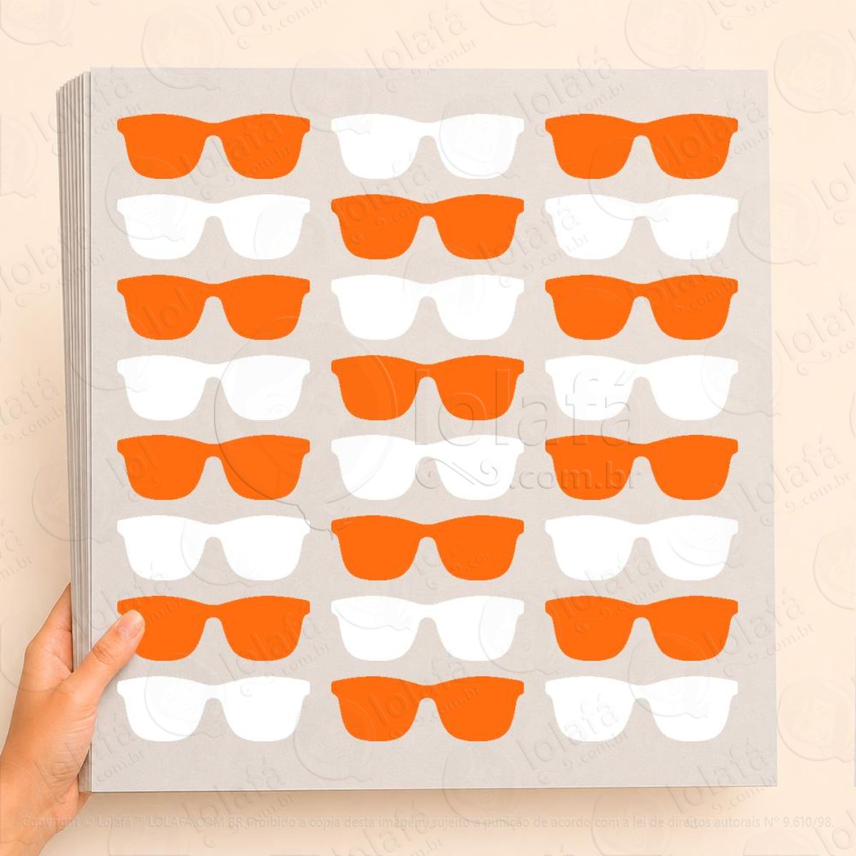 cartela de Óculos de sol adesivos para vitrine outono inverno mod:37