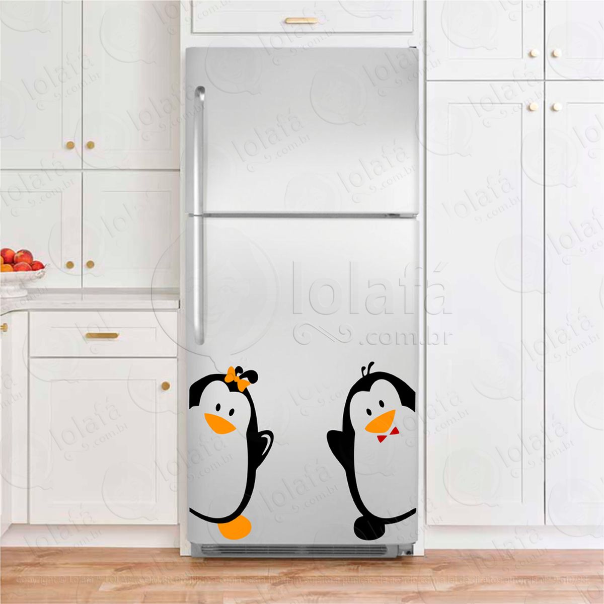 pinguins adesivos para geladeira mod:2
