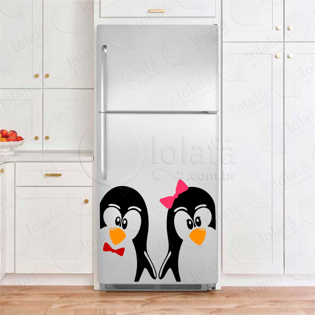 pinguins adesivo de geladeira mod:4