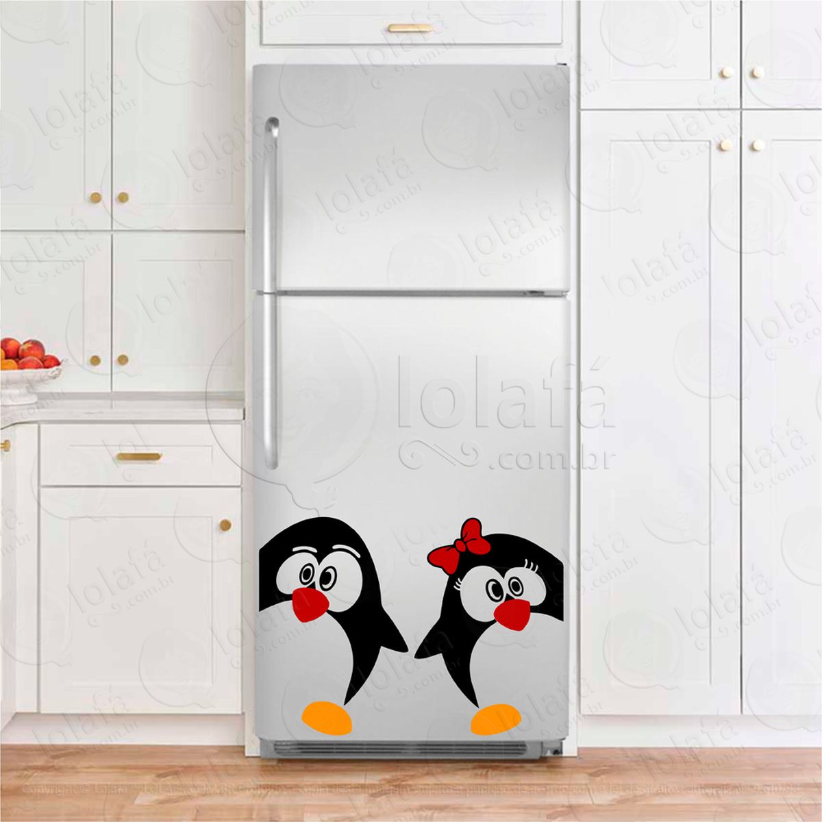pinguins adesivos para geladeira mod:12