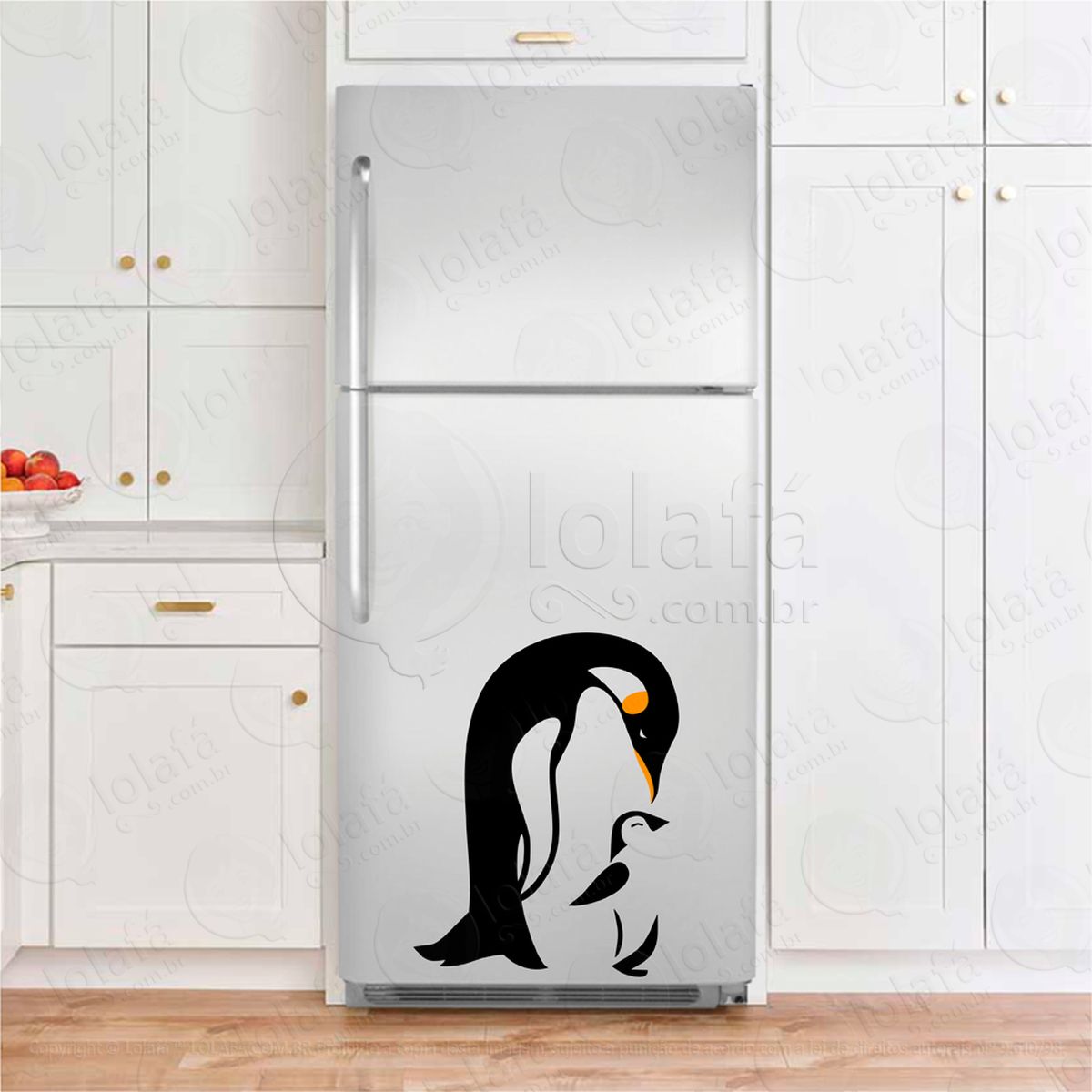 pinguins adesivos para geladeira mod:17