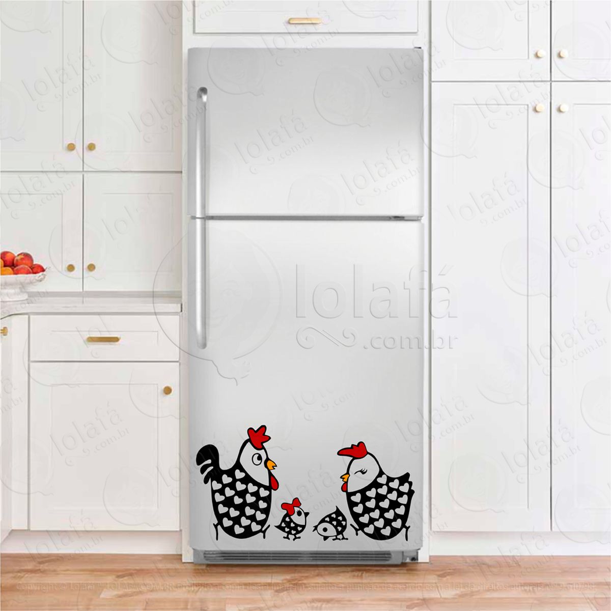galinhas e pintinhos adesivo para geladeira mod:40