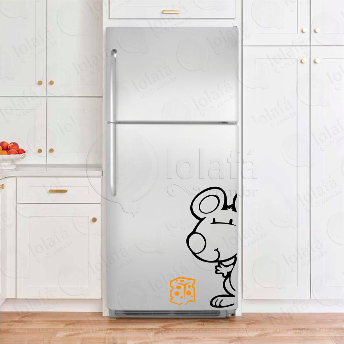 rato e queijo adesivos para geladeira mod:42