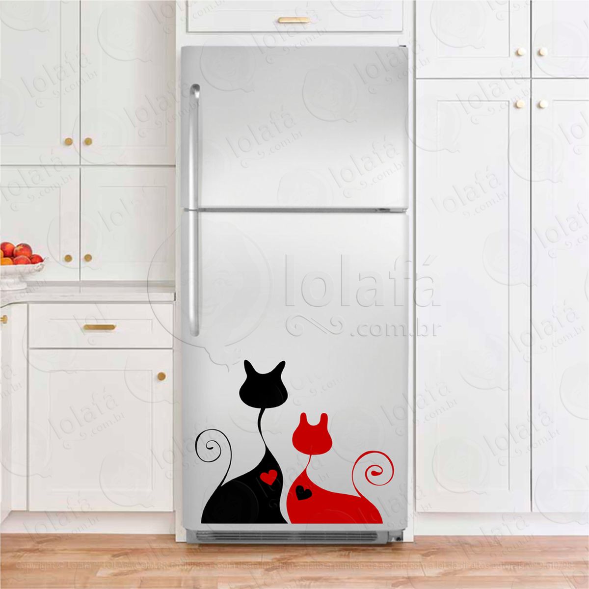 gatos adesivos para geladeira mod:52