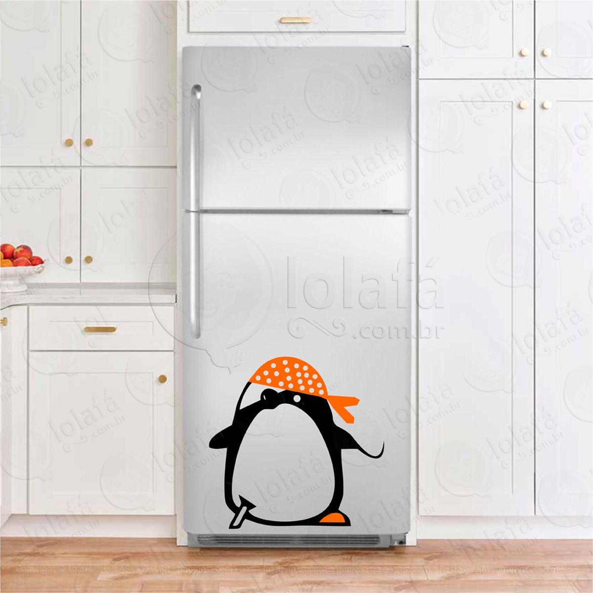 pinguim pirata adesivos para geladeira mod:76