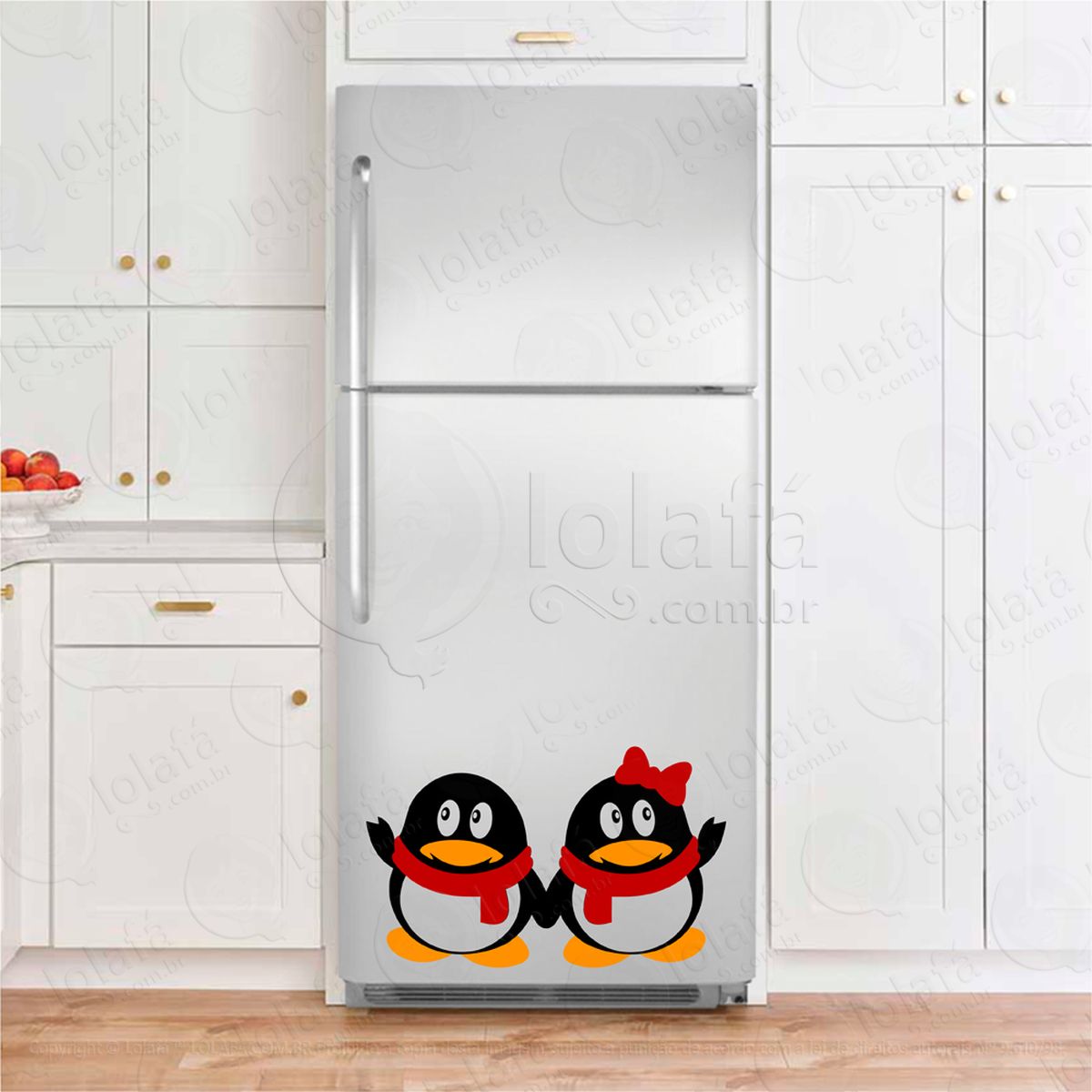 pinguins adesivos para geladeira mod:79