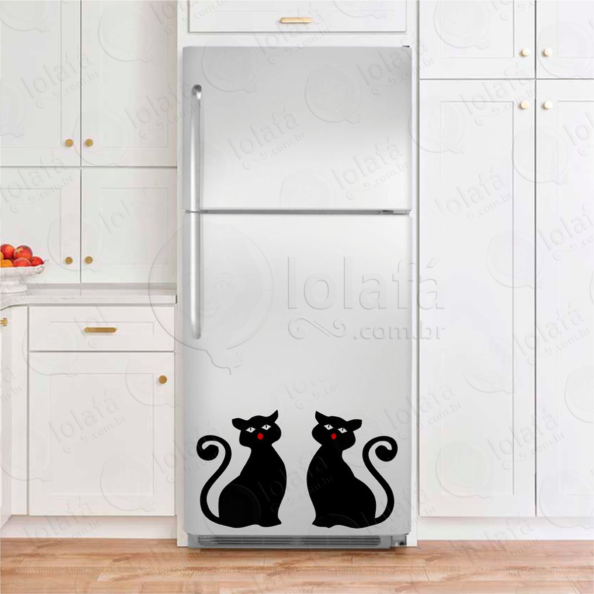 gatos adesivos para geladeira mod:87