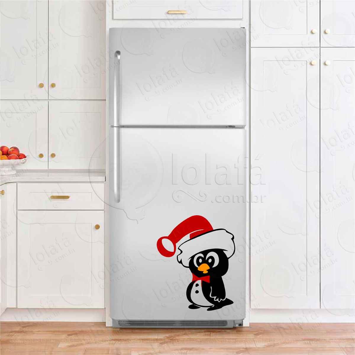 pinguim de natal adesivos para geladeira mod:108