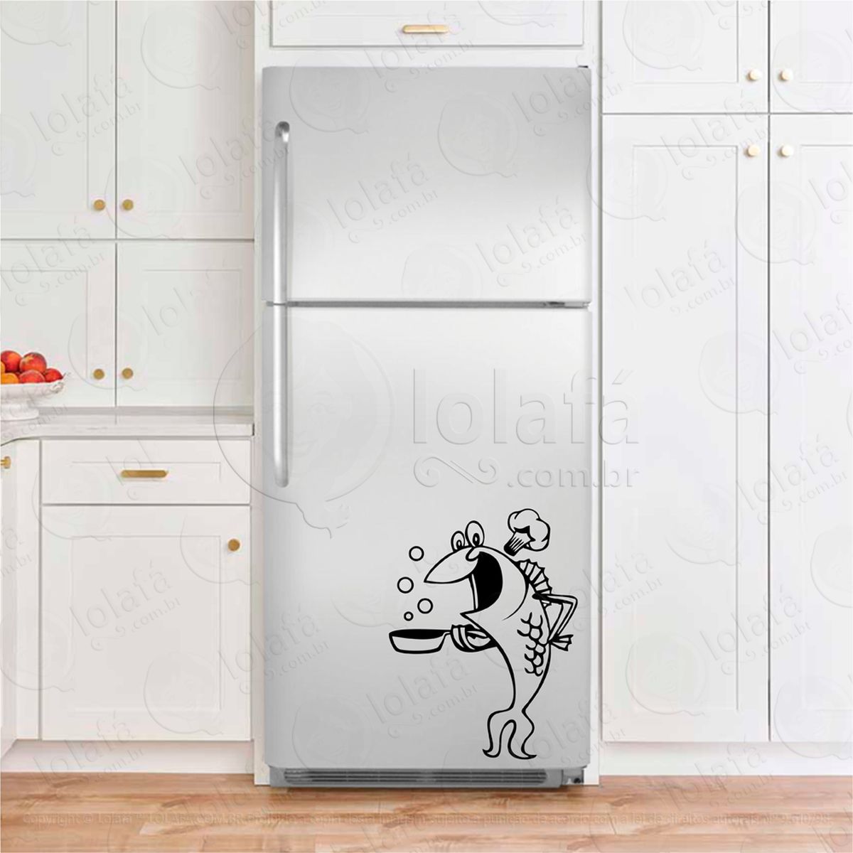 peixe cozinheiro adesivos para geladeira mod:125