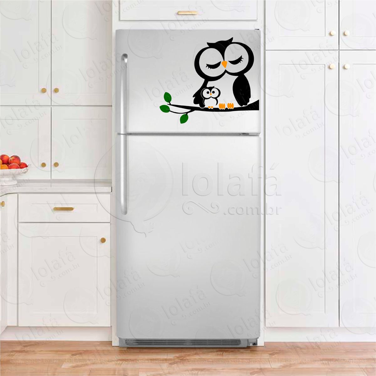 corujas adesivos para geladeira mod:126