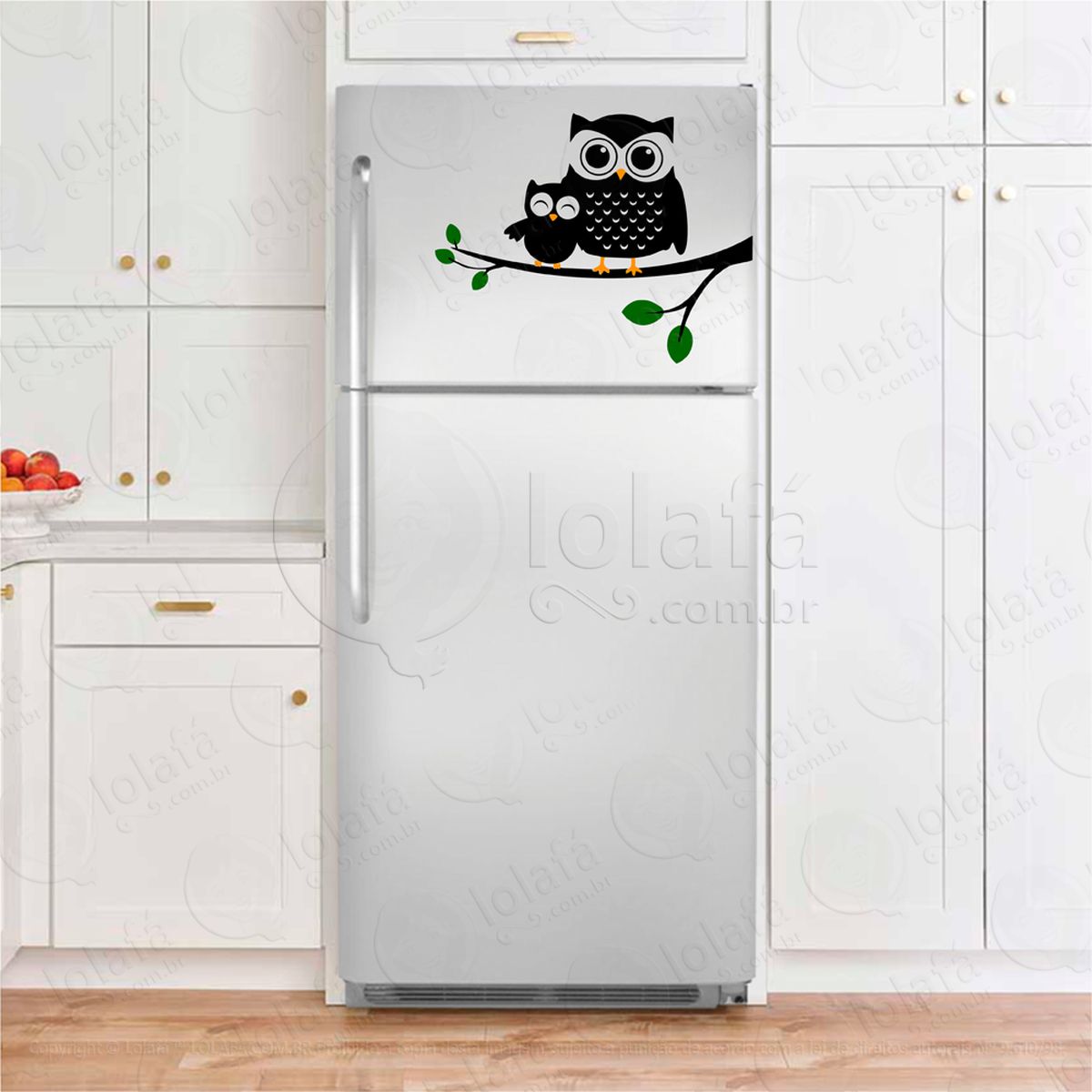 corujas adesivos para geladeira mod:127