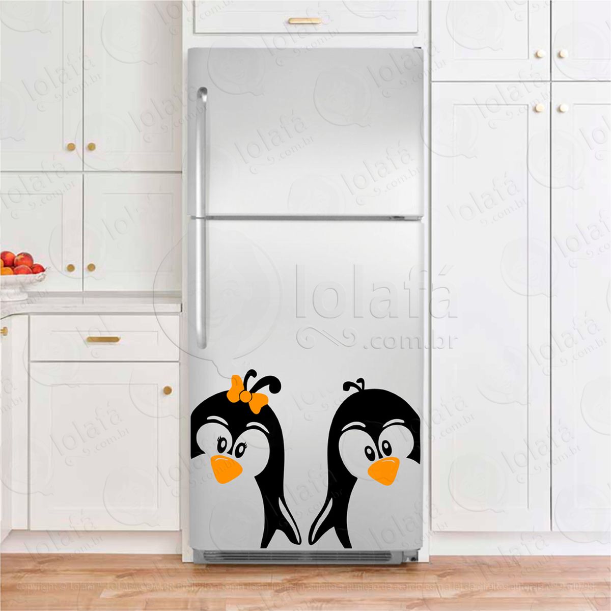 pinguins adesivos para geladeira mod:135