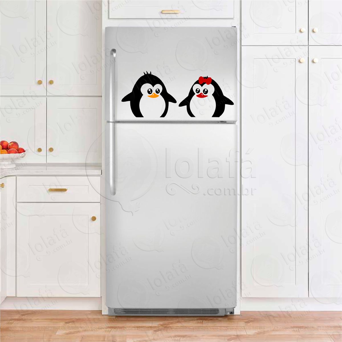 pinguins adesivos para geladeira mod:136