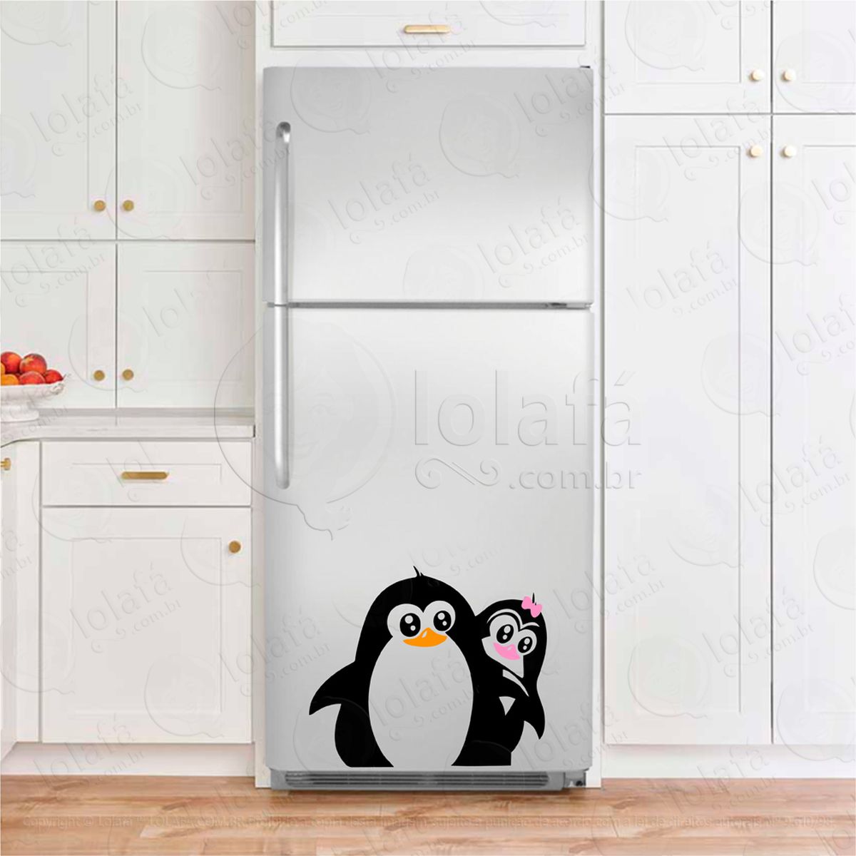 pinguins adesivos para geladeira mod:137