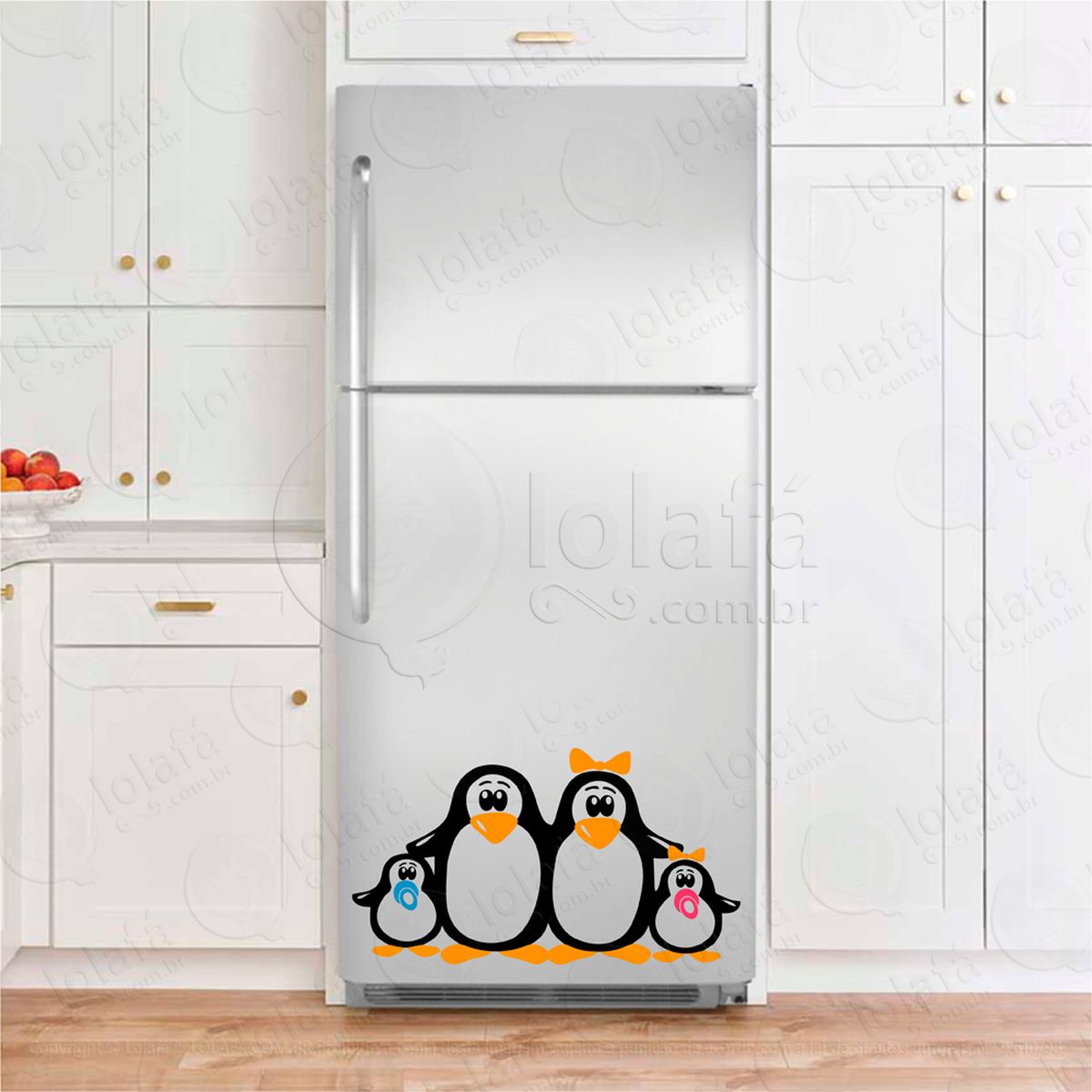 pinguins família adesivos para geladeira mod:141