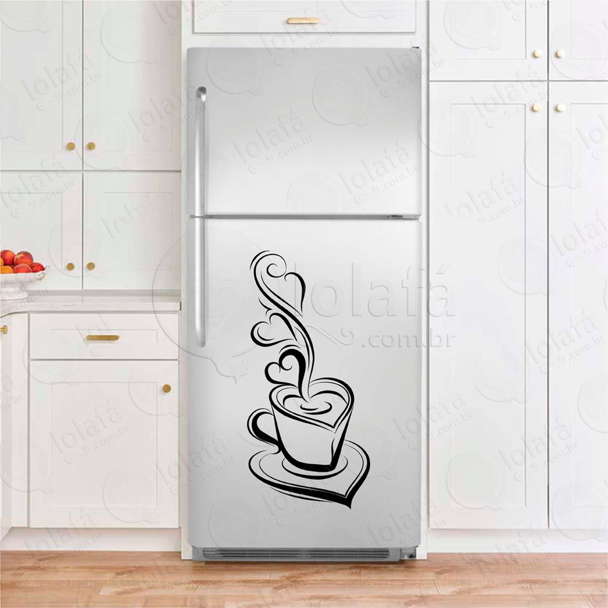 xicara de café adesivos para geladeira mod:157