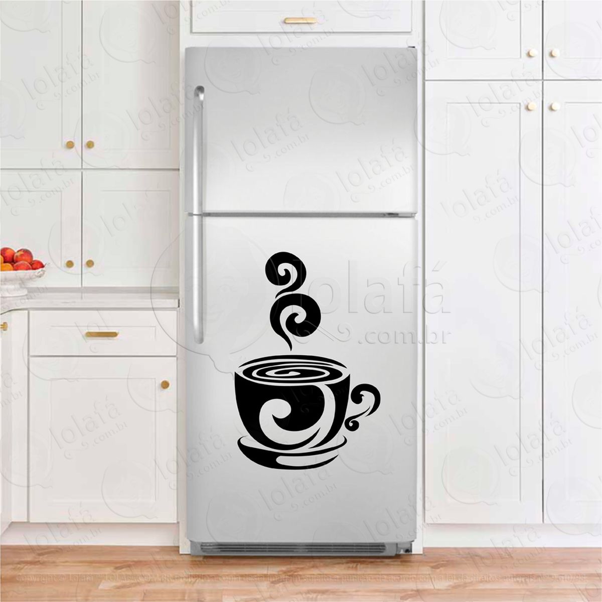 xicara de café adesivos para geladeira mod:158