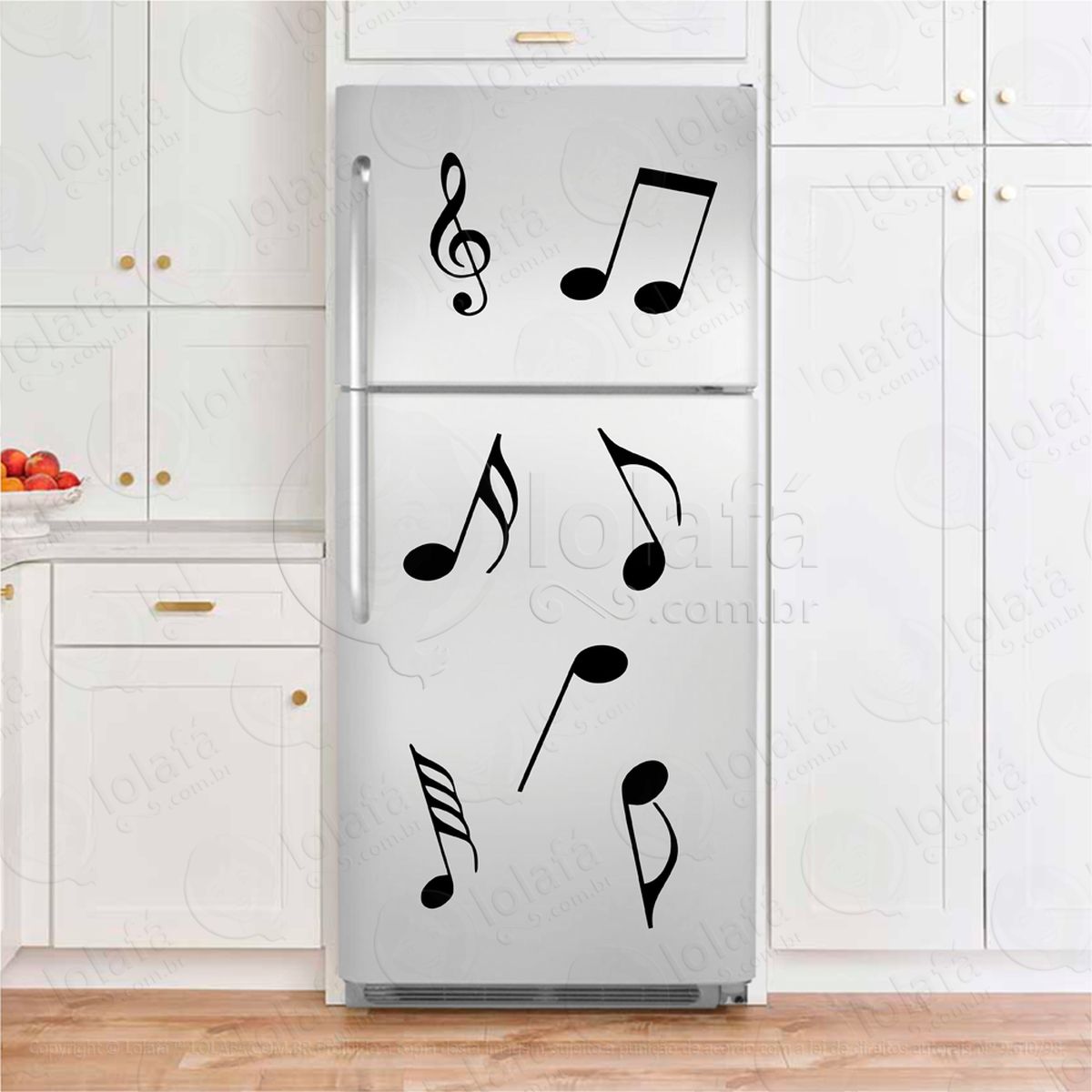notas musicais adesivos para geladeira mod:159