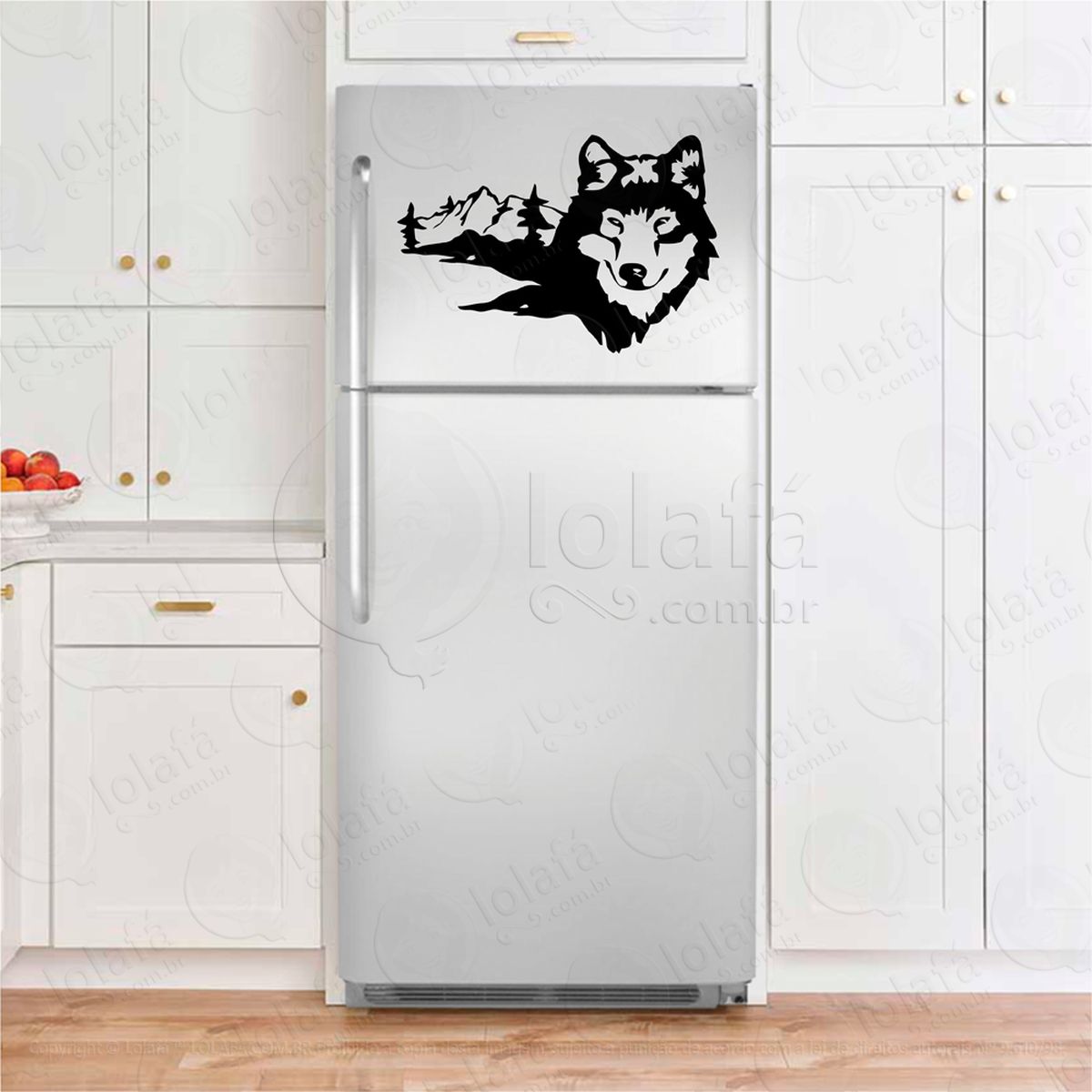 lobo da montanha adesivos para geladeira mod:165