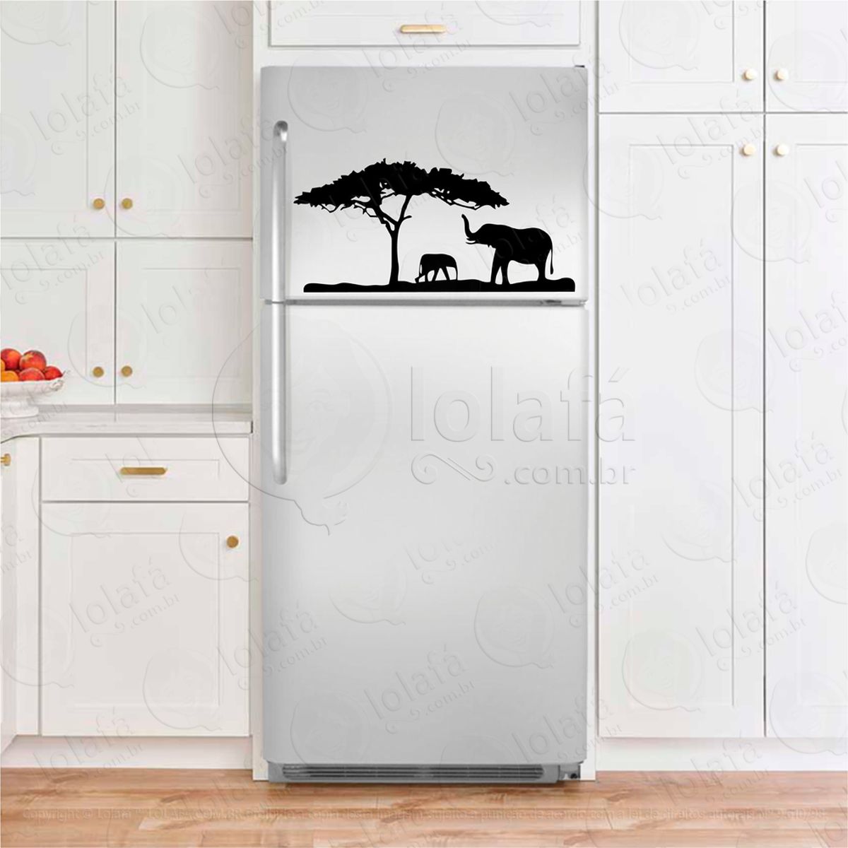 elefantes na savana adesivos para geladeira mod:167