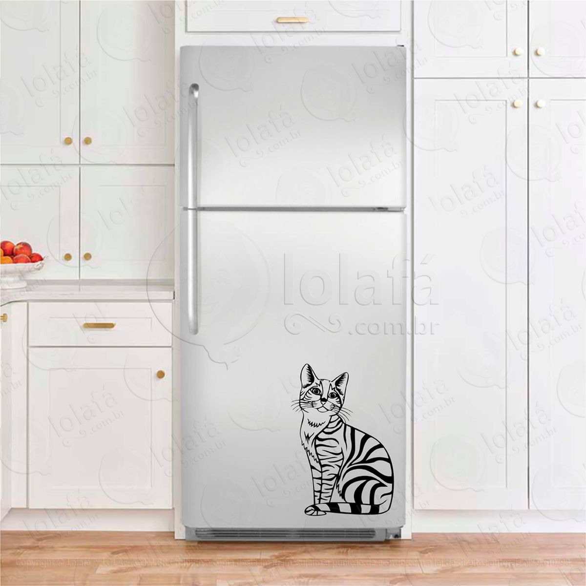 gato adesivos para geladeira mod:185