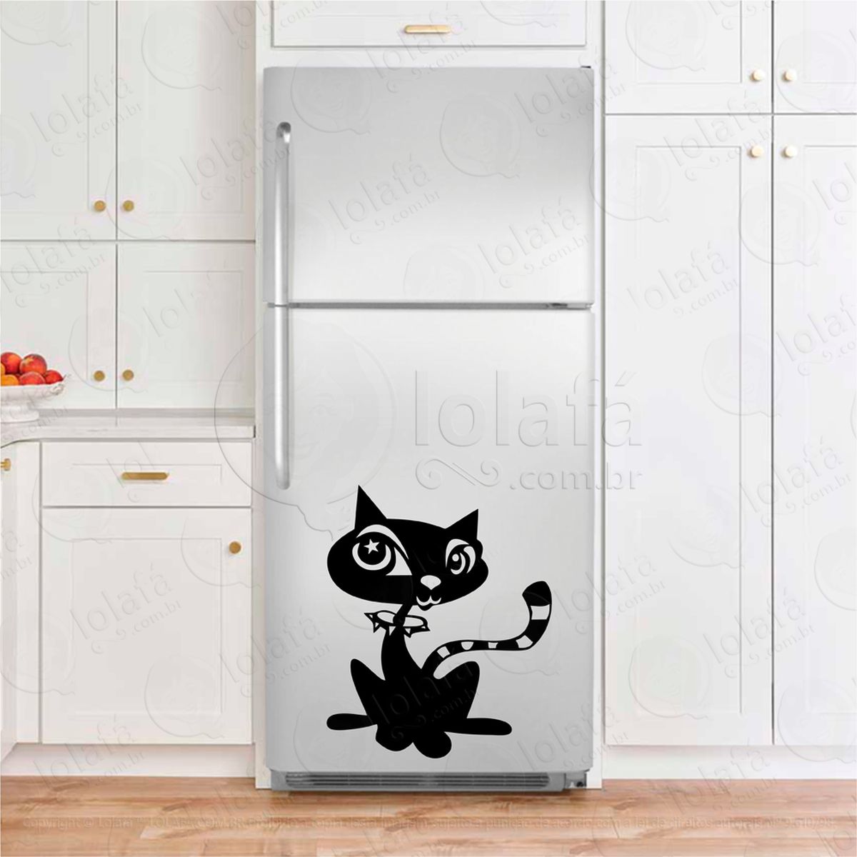 gato adesivos para geladeira mod:196