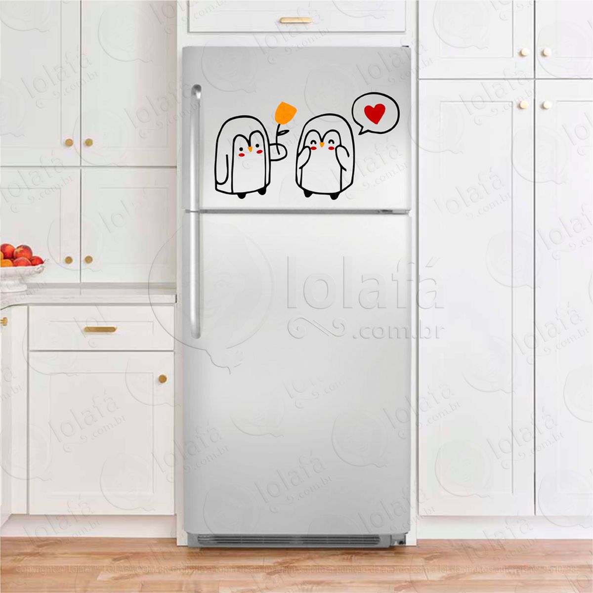 pinguins adesivos para geladeira mod:199