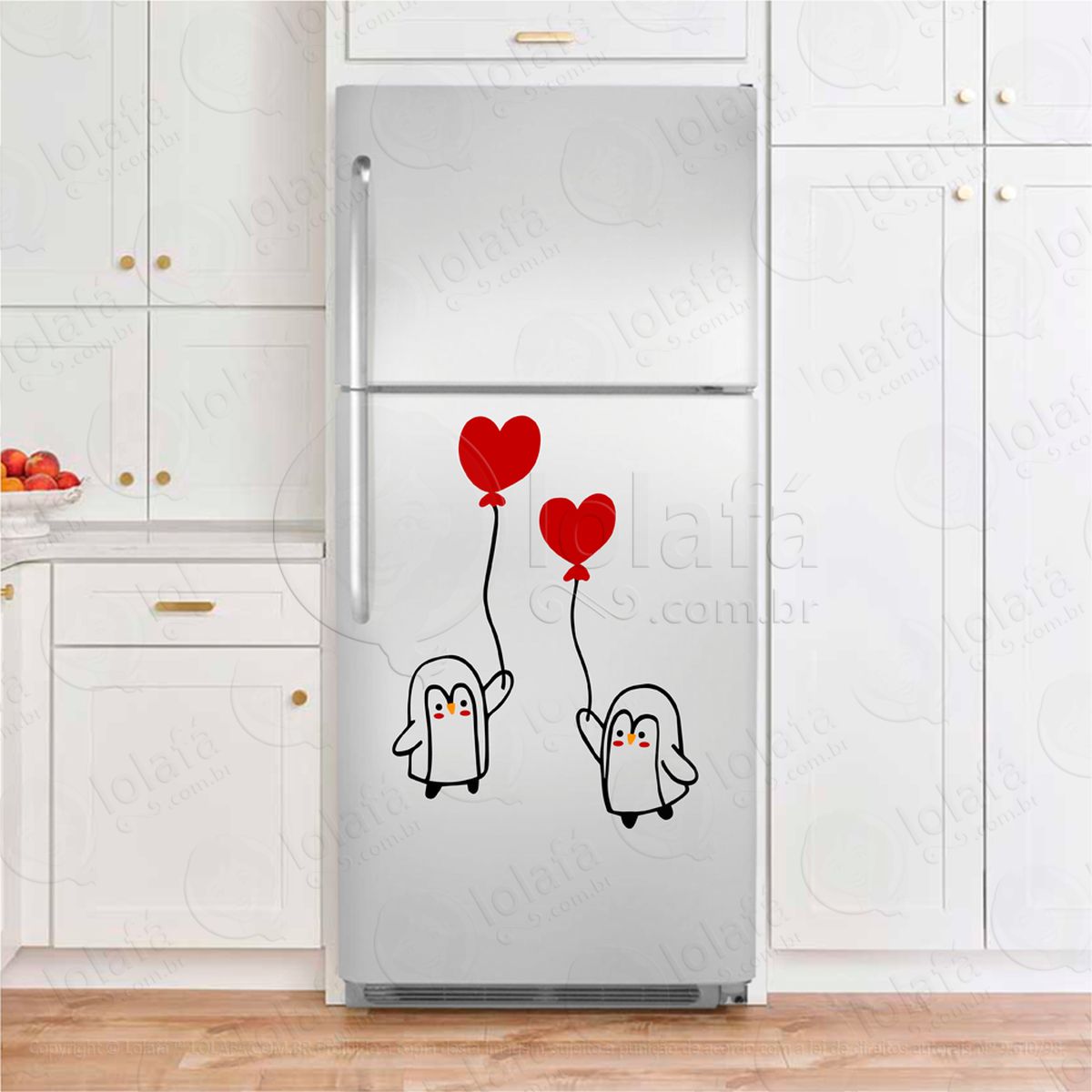 pinguins adesivos para geladeira mod:201