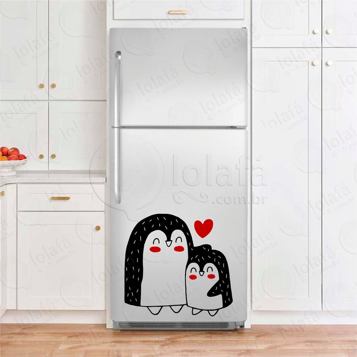 pinguins adesivos para geladeira mod:203