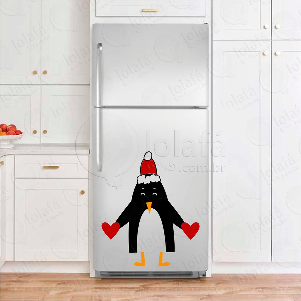 pinguim de natal adesivos para geladeira mod:209