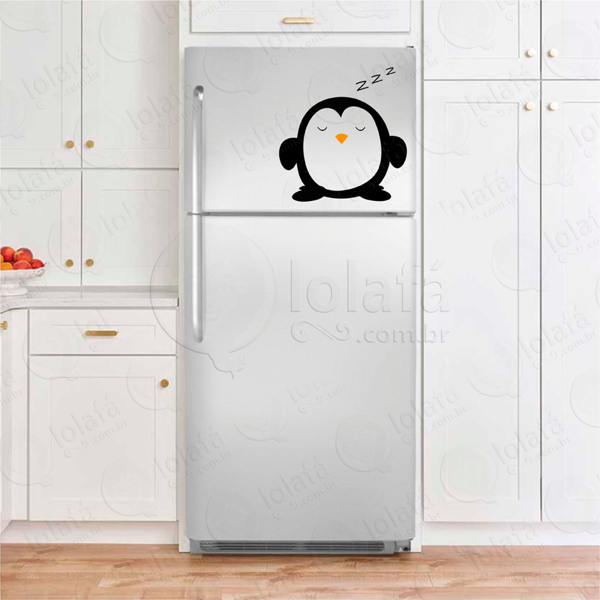 pinguim dormindo adesivos para geladeira mod:228