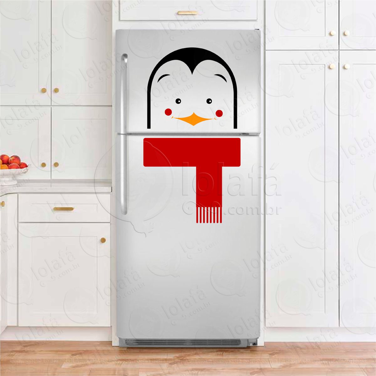 rostinho pinguim adesivos para geladeira mod:234
