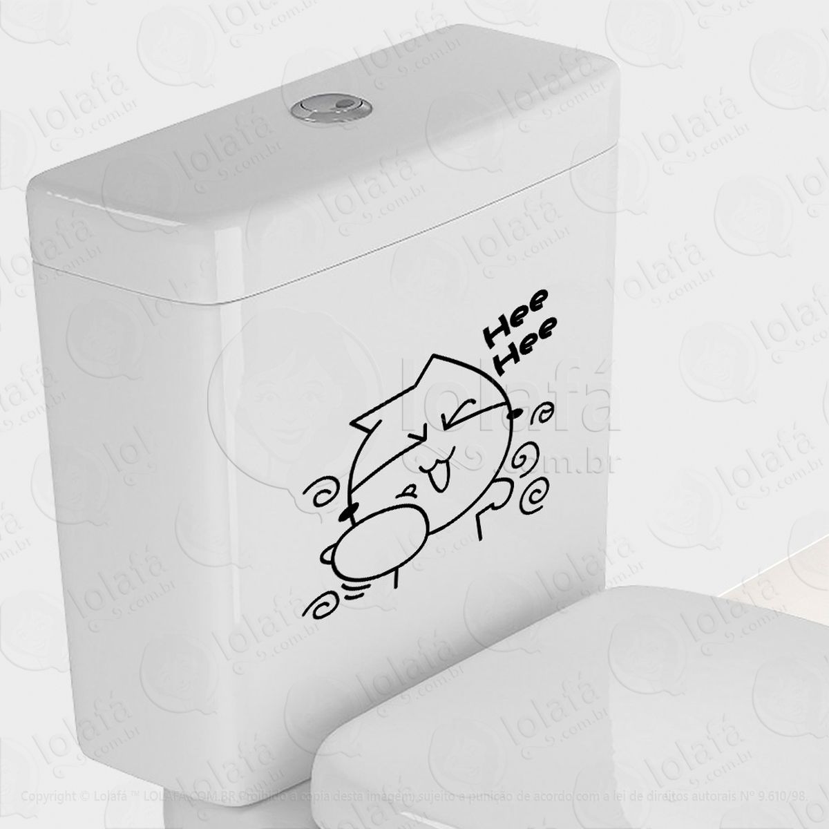 gatinho adesivos de vaso sanitário mod:56