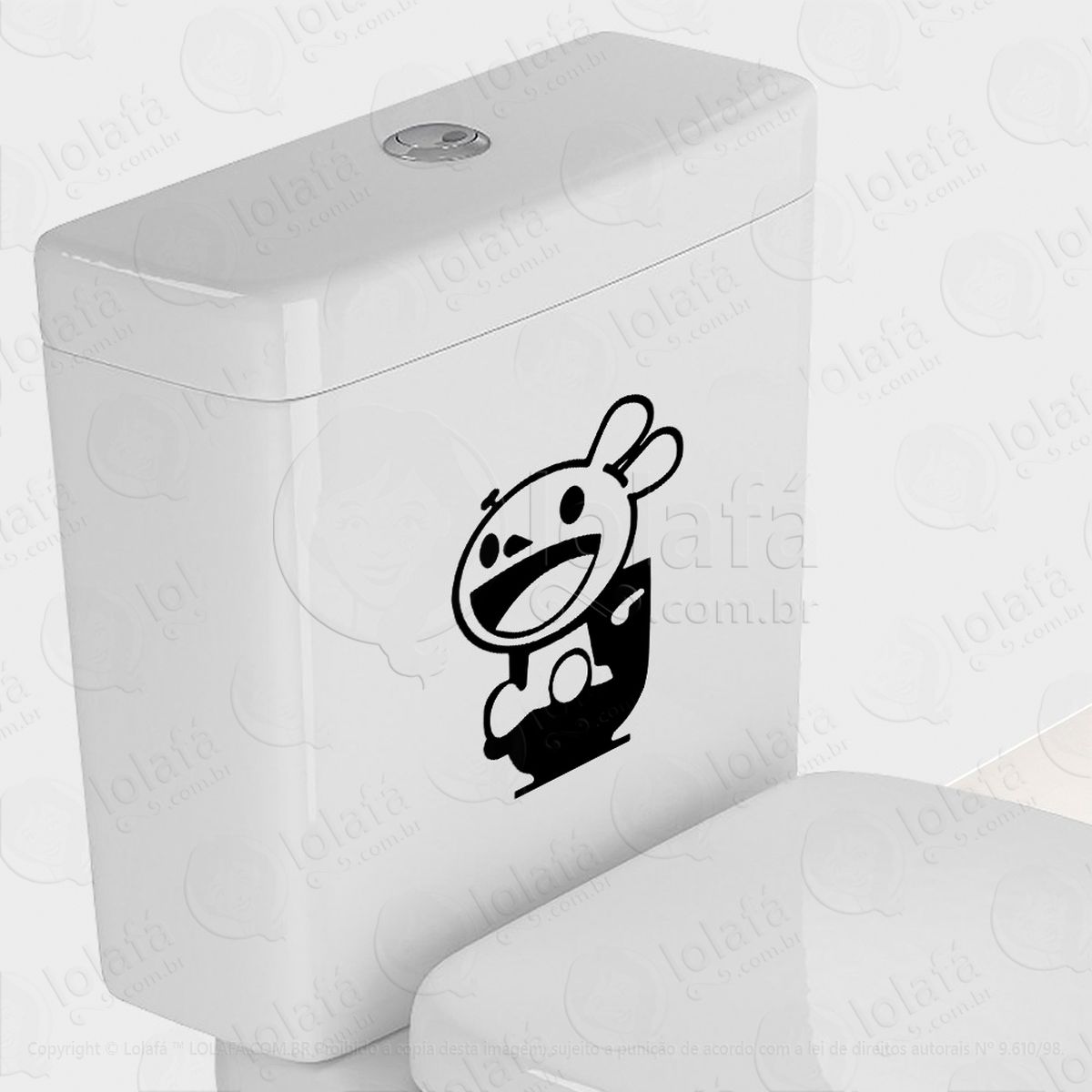 coelhinho adesivos de vaso sanitário mod:63