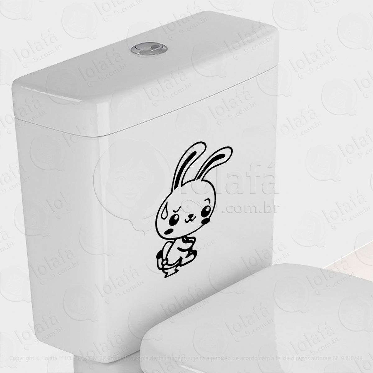 coelhinho adesivos de vaso sanitário mod:64