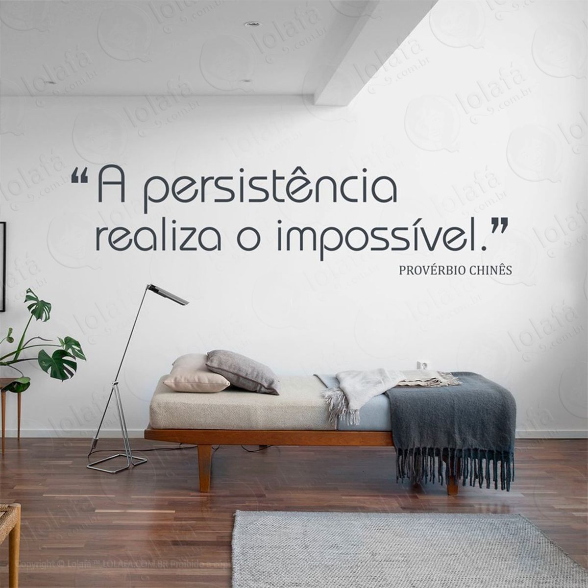 a persistência adesivo de parede frase personalizada para sala, quarto, porta e vidro mod:12