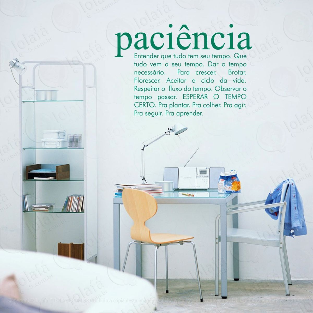paciência adesivos de parede frases mod:38