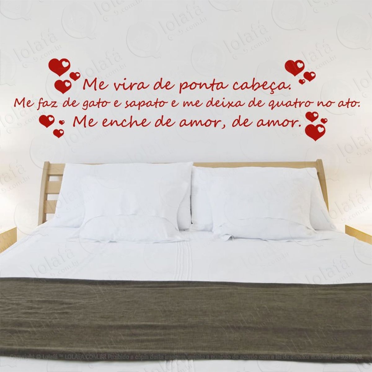 me vira de ponta adesivos de parede frases mod:61