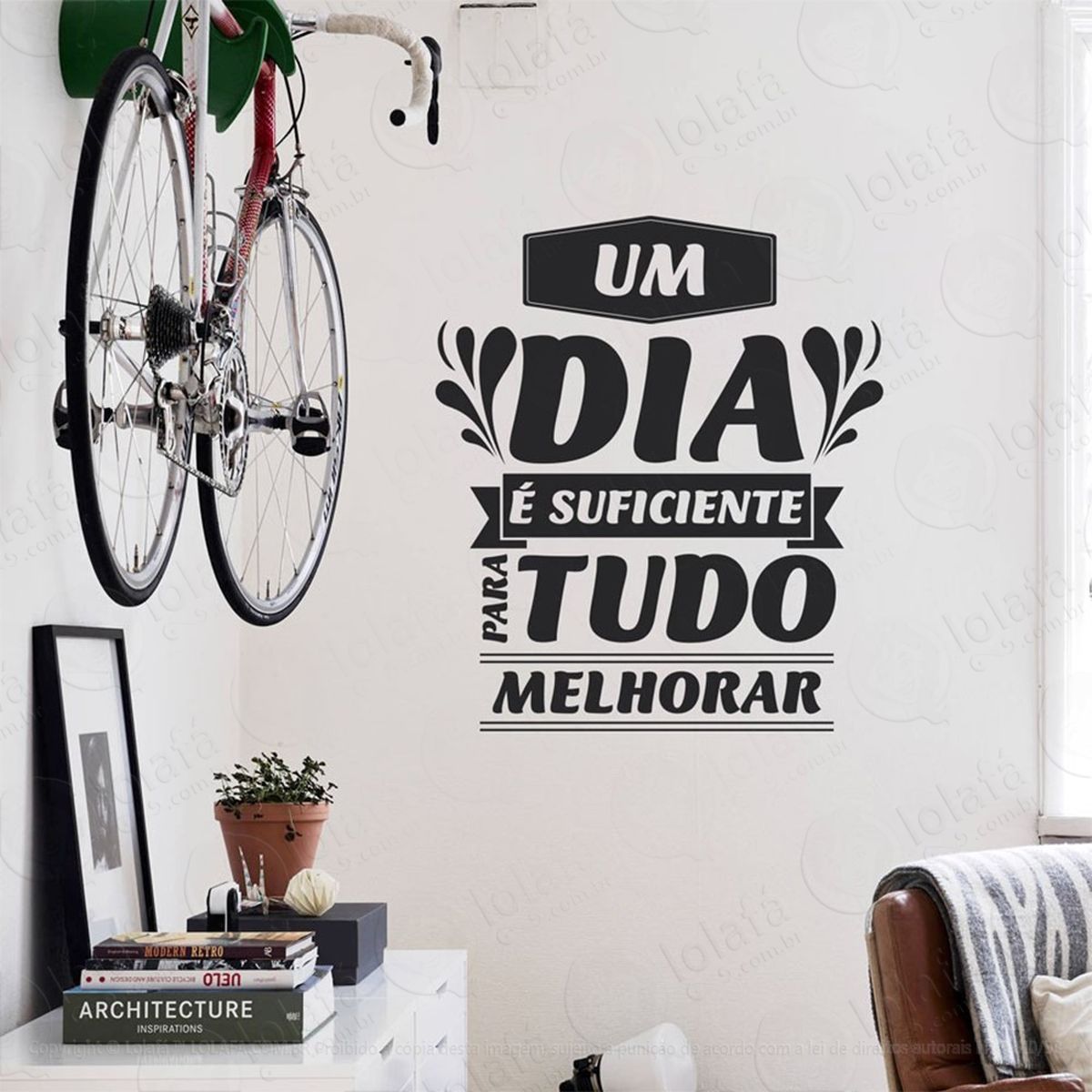 um dia É suficiente adesivos de parede frases mod:89
