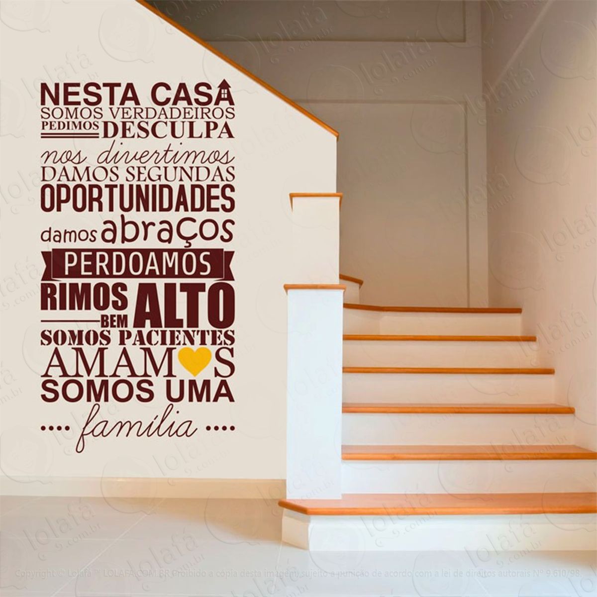 família adesivos de parede frases mod:112